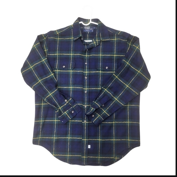 Ralph Lauren Navy and Yellow Plaid Shirt - Picture 1 of 4